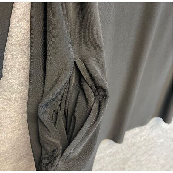 JOSEPH RIBKOFF Dress Women's Size 10 Black Pearl Button Slit 3/4 Sleeve Tunic - Picture 9 of 10